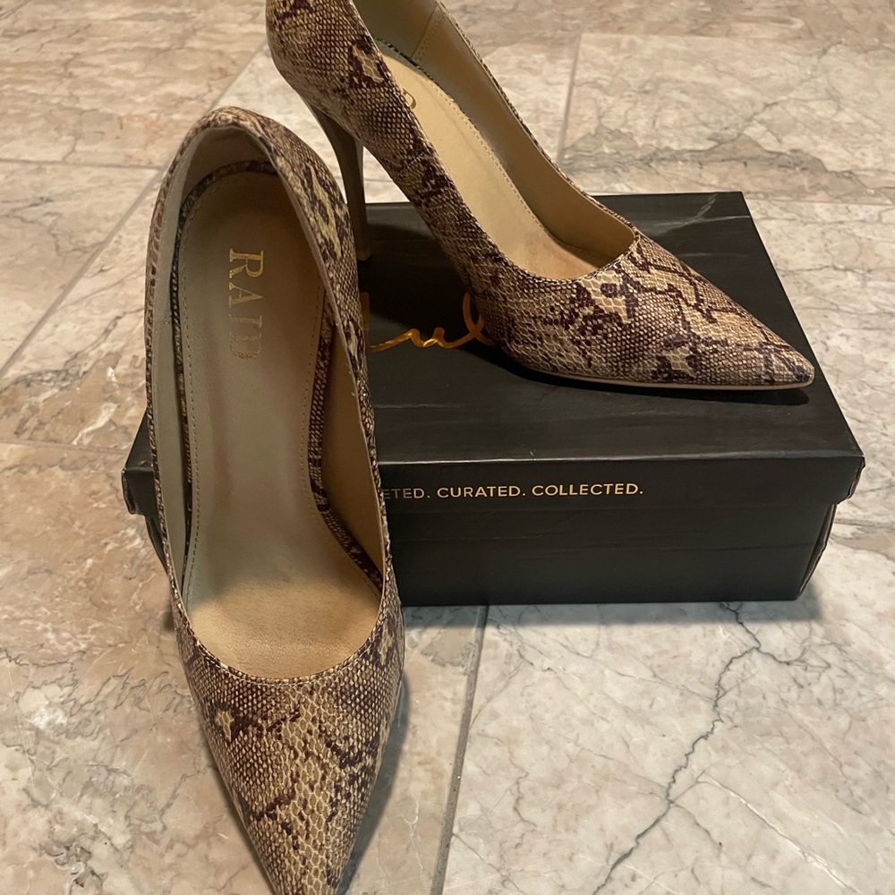 Lulu’s Brown Snake Print Women's Heels